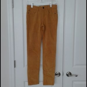 Joe Fresh Gold Corduroy Slim Stretch Pant - Size 0